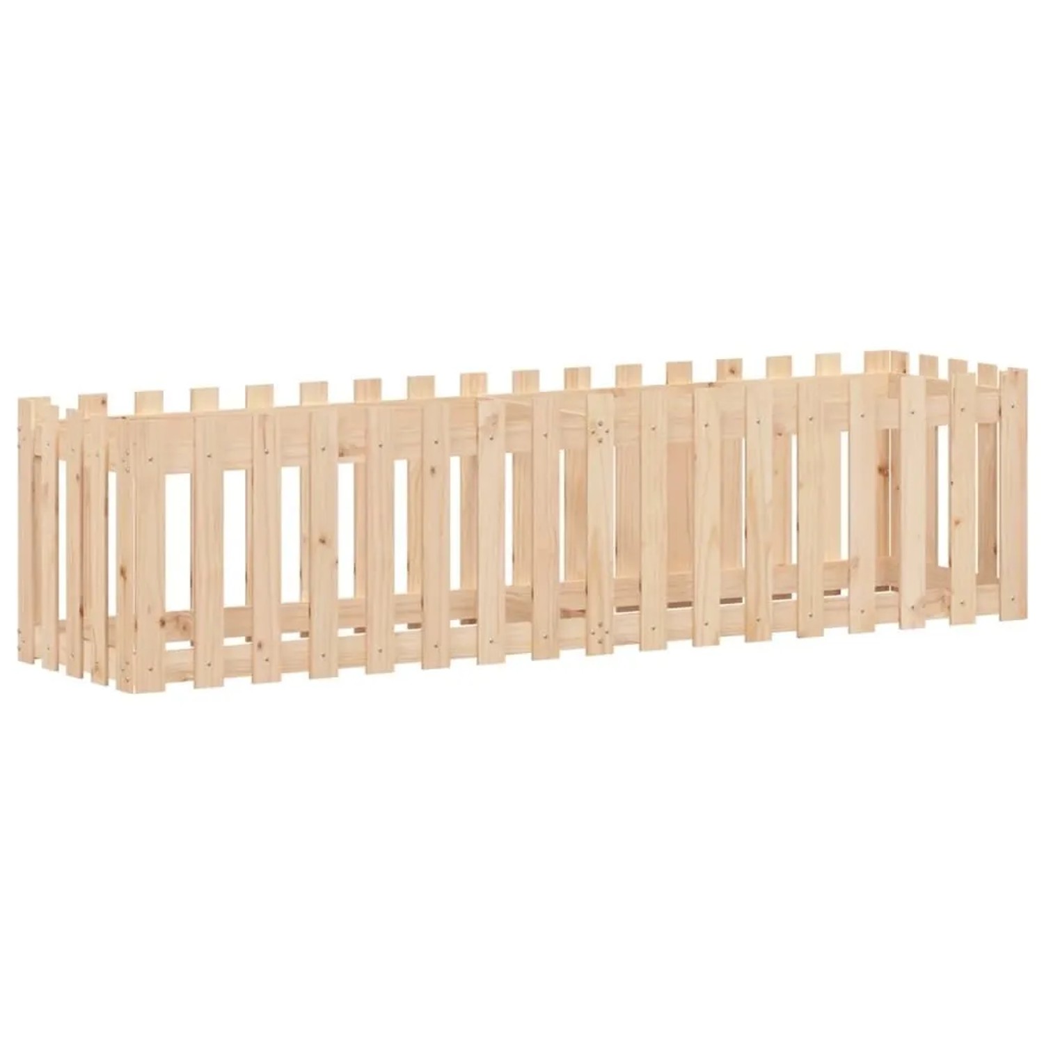 vidaXL Hochbeet Lattenzaun-Design 200x50x50 cm Massivholz Kiefer 832507 günstig online kaufen