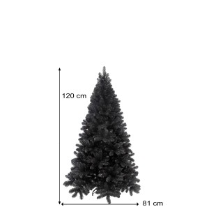 Schwarzer Triumph Tree Weihnachtsbaum Tuscan, 120 cm hoch, künstlicher Tannenbaum.