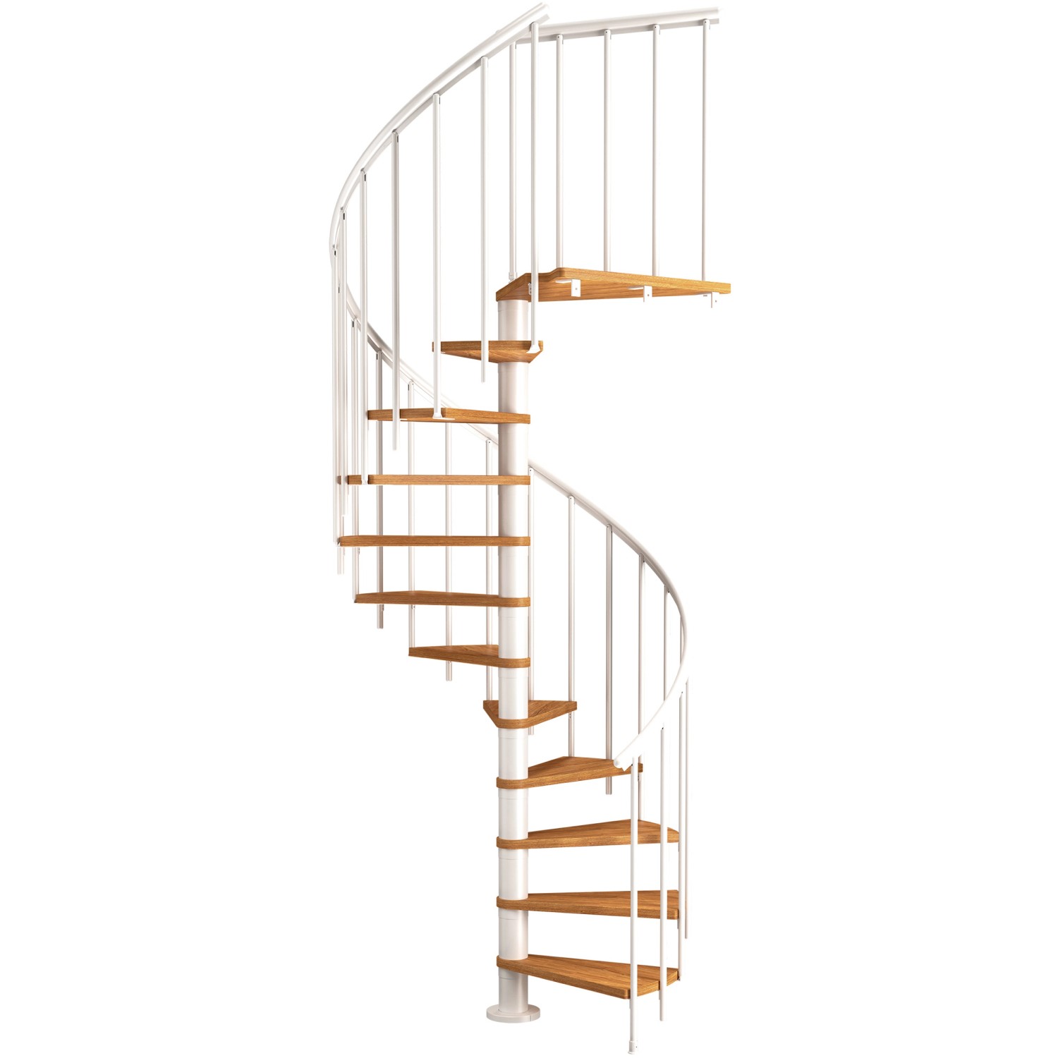 Dolle Spindeltreppe Montreal Ø 140 cm Metallelemente Weiß 11 Stufen FSC® günstig online kaufen