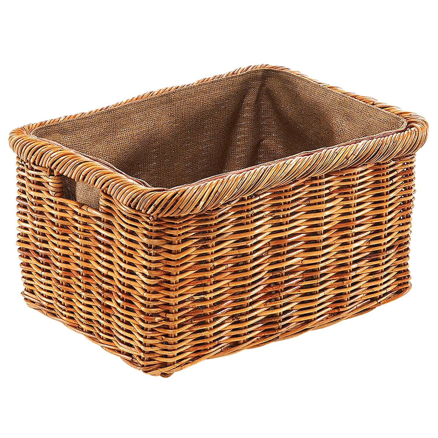 Kobolo Holztrage für Kaminholz Rattan Lacak mit abnehmbarem Leinenstoff