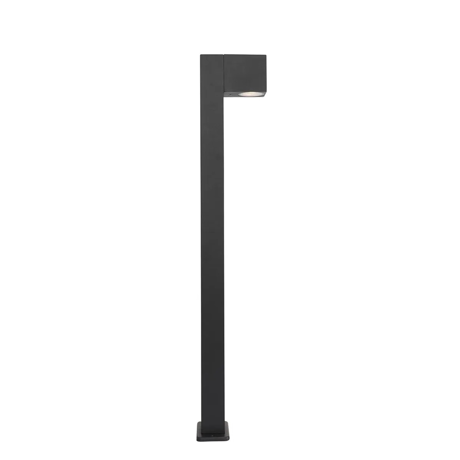 Dunkelgraue QAZQA Baleno Stehleuchte für den Außenbereich, 80 cm hoch.