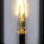Globo Hadera Tischleuchte, schwarz matt, mit zylinderförmigem Glas. Design-Tischlampe für Innenräume.
