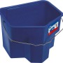 Blauer LUX Farbeimer Comfort, 20 l, mit Abstreifvorrichtung und Drahtbügel.