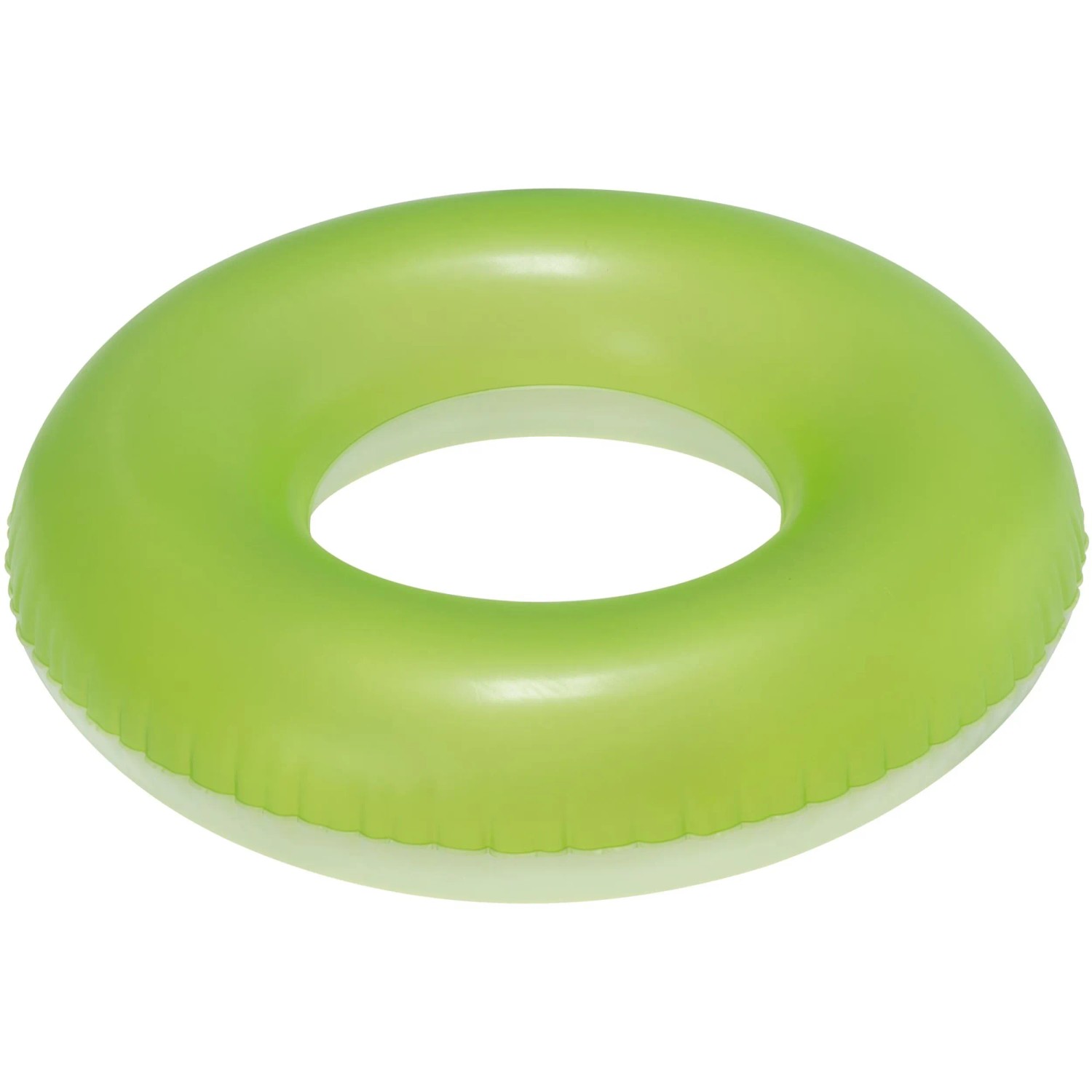 Grüner Bestway Schwimmring, einfarbig, aus PVC, Durchmesser 76 cm.