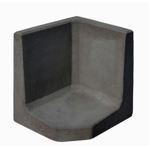 Anthrazitfarbene Diephaus L-Steinecke 50x50x50x7 cm für Beeteinfassungen und Mauersysteme. Unbewehrt, robust.