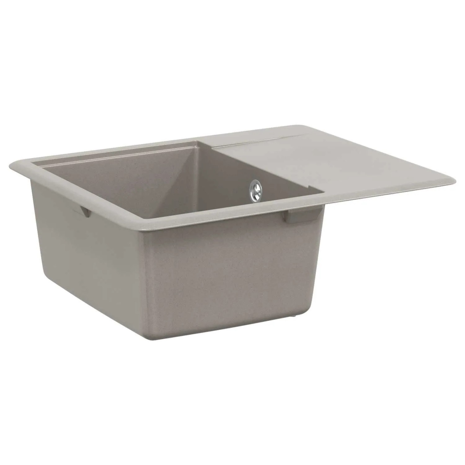 vidaXL Waschbecken Grau 560 x 460 mm 80% Quarz und 20% Harz 42028413