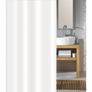 Weißer Kleine Wolke Duschvorhang Phönix, 180x200 cm, aus Vinyl.