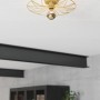 Goldene Eglo Wandleuchte Castanuelo, 1-flammig, im Retro-Design an der Decke.