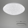 Weiße Briloner LED-Deckenlampe Brilo Bath mit Sternenhimmel-Effekt, Durchmesser 280 mm.