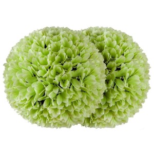 Costway 2er Set Kunstpflanze Eukalyptus, grüne Deko-Kugeln für Haus und Garten, 28 cm