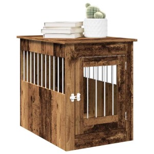 vidaXL Hundekäfig im Möbelstil, Altholz-Optik, 55x80x68 cm, Holzwerkstoff