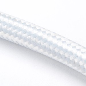 Weißes 3-adriges Orion Lightstyle Textilkabel als Meterware für Lampen.