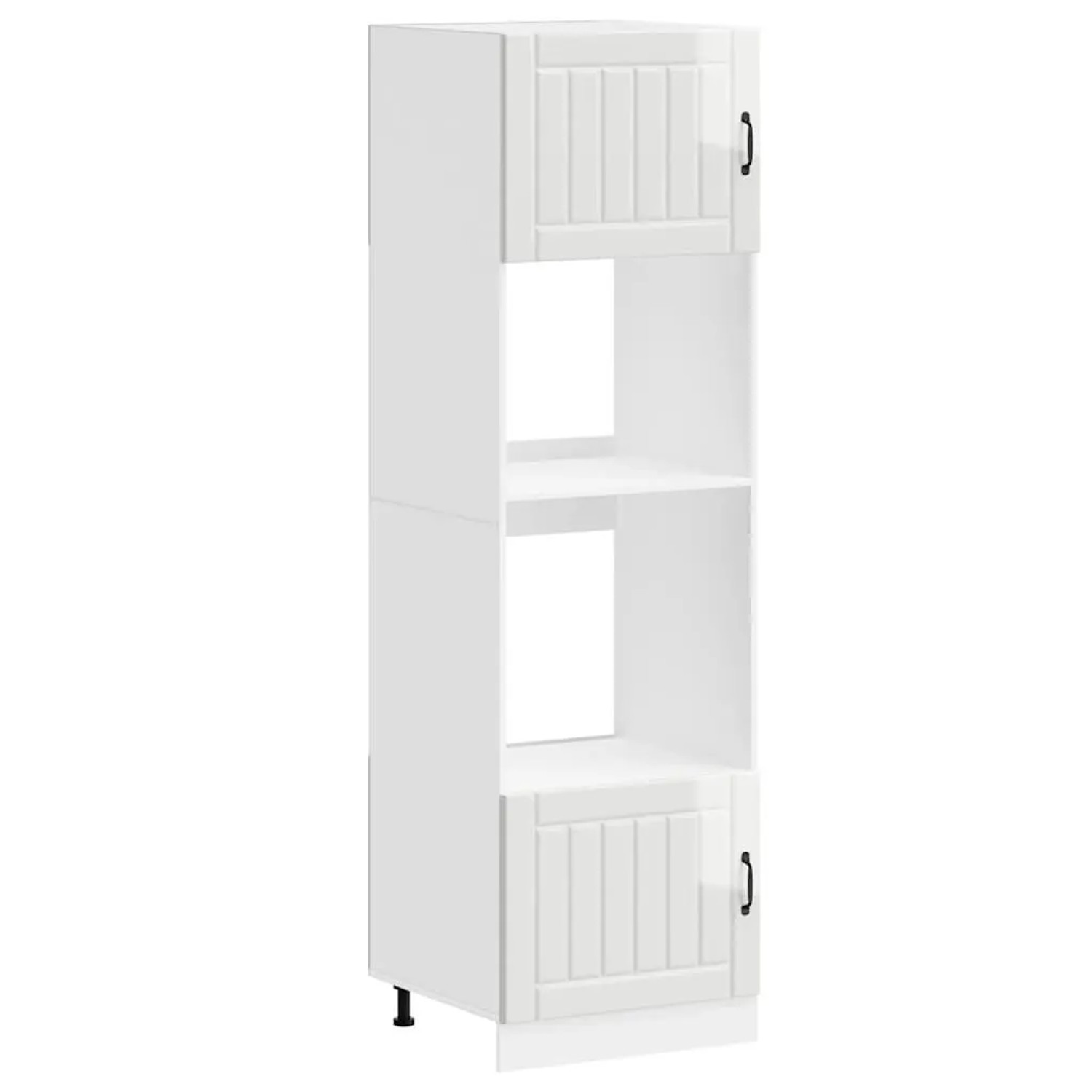 vidaXL Herdumbauschränke 2 Stk Lucca Hochglanz-Weiß Holzwerkstoff 3315043 günstig online kaufen