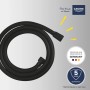 Grohe VitalioFlex Trend Brauseschlauch, 150 cm, mattschwarz, knickfest.