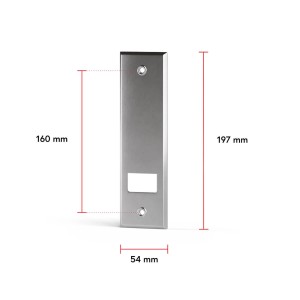 Bauheld Metall Gurtwickler Abdeckplatte 160mm Offen Verchromt