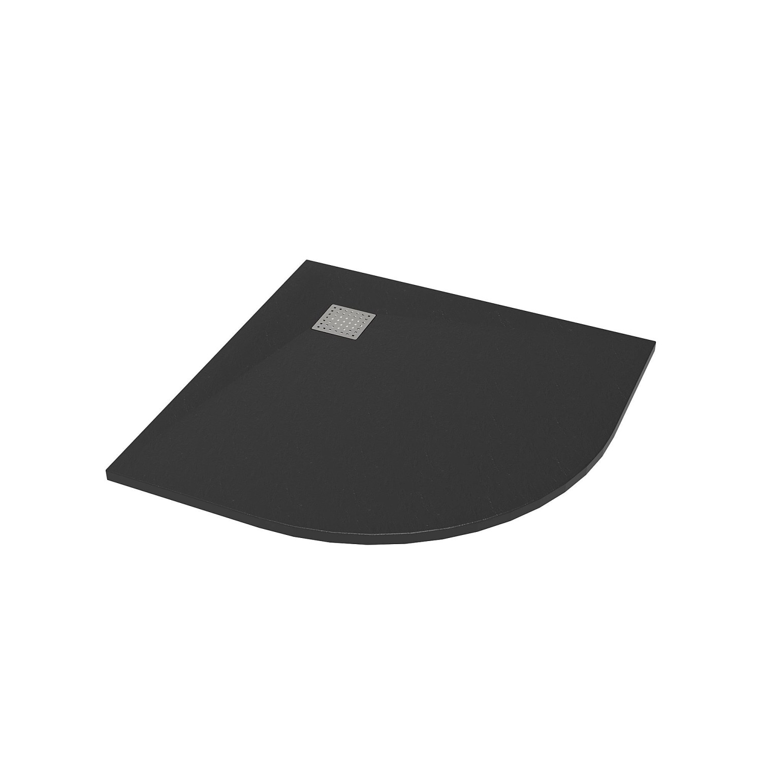 Aquabatos Duschwanne Viertelkreis Duschtasse 90 x 90 cm Schwarz Steinoptik günstig online kaufen