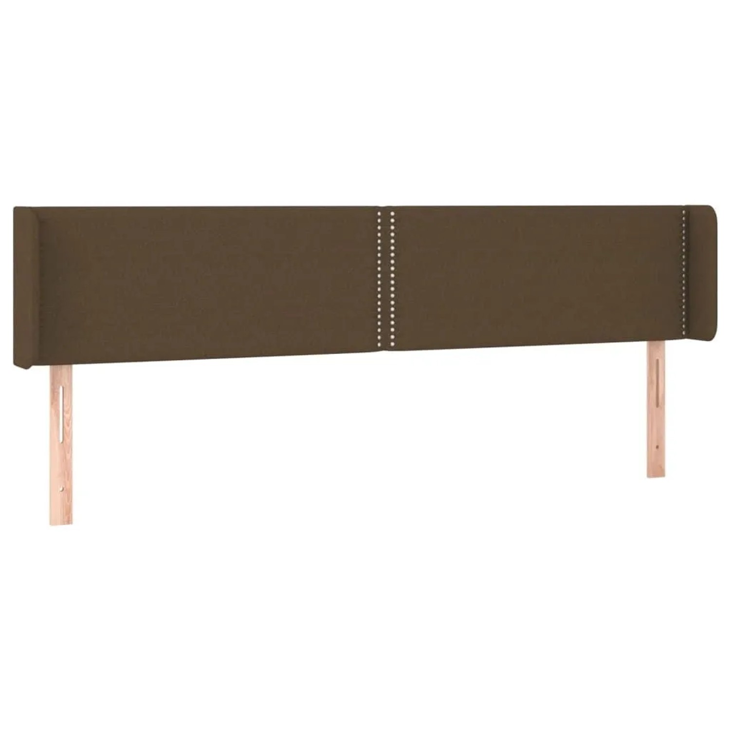 Thumbnail - vidaXL Kopfteil mit Ohren Dunkelbraun 183x16x78/88 cm Stoff 3118645