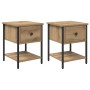 vidaXL Nachttisch 2 Stk Artisan-Eiche 34 x 35,5 x 45 cm Holzwerkstoff 881803