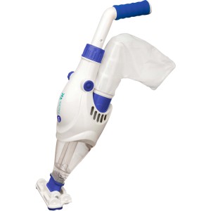 Kabelloser Gre Poolreiniger Electric Vac in Weiß mit Griff und Filtersack für Pools bis 60 m².