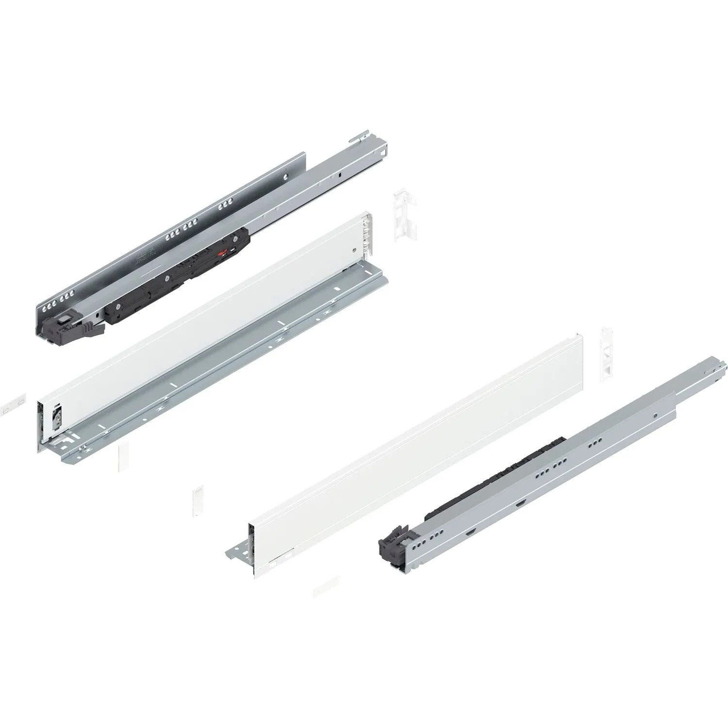 Blum Legrabox Pure Set Höhe M Tip-On Vollauszug 650 mm 70 kg Seidenweiß 1 Paar