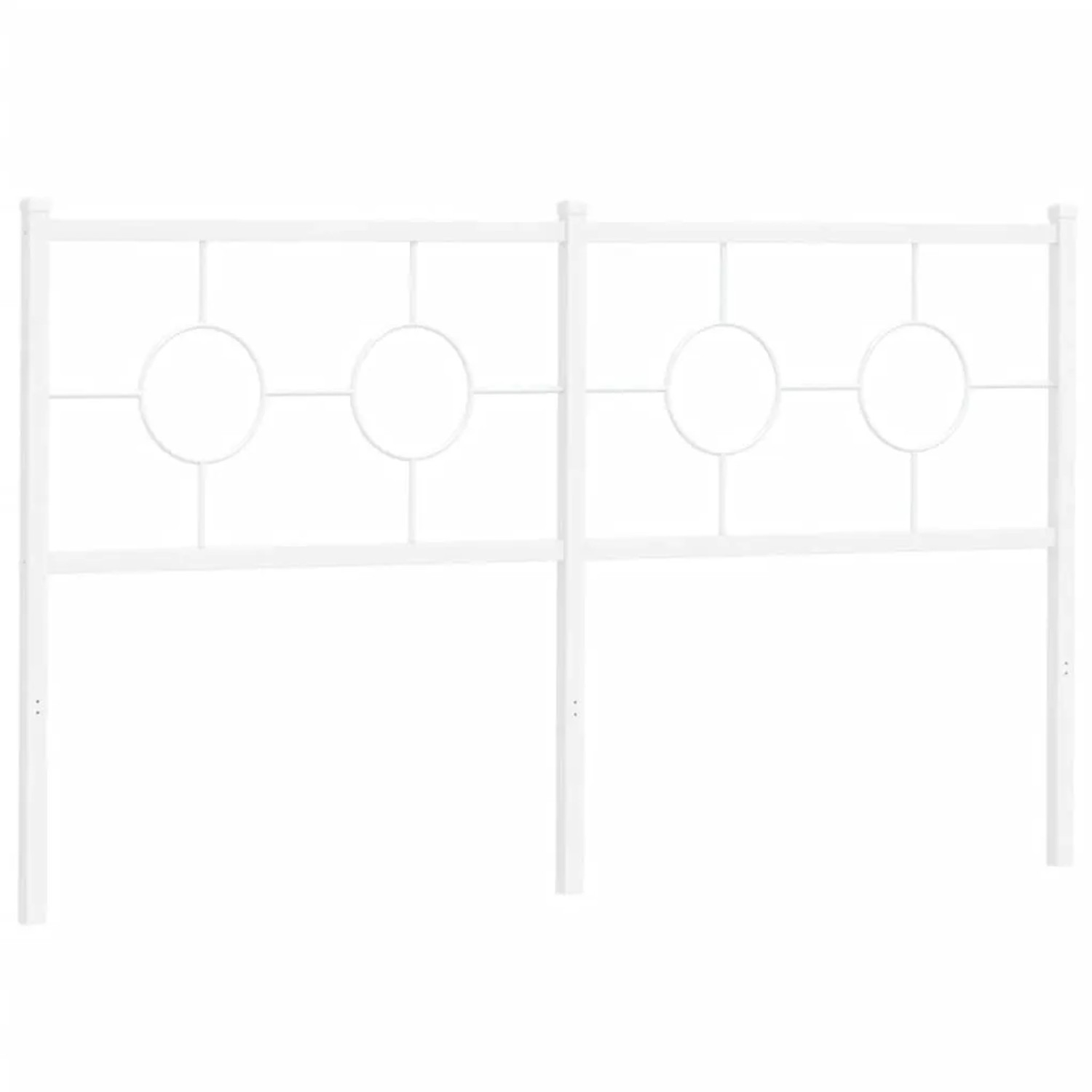 vidaXL Ersatz-Kopfteil Metall Weiß 160 cm 376310