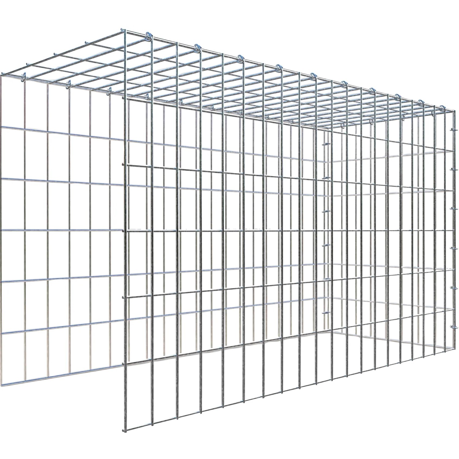Gabiona C-Ring-Gabione-Anbaukorb Typ 4 60 x 100 x 40 cm Maschenw 5 x 10 cm