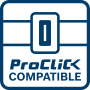 Symbol für ProClick-Kompatibilität der Bosch Werkzeugtasche GWT 20.