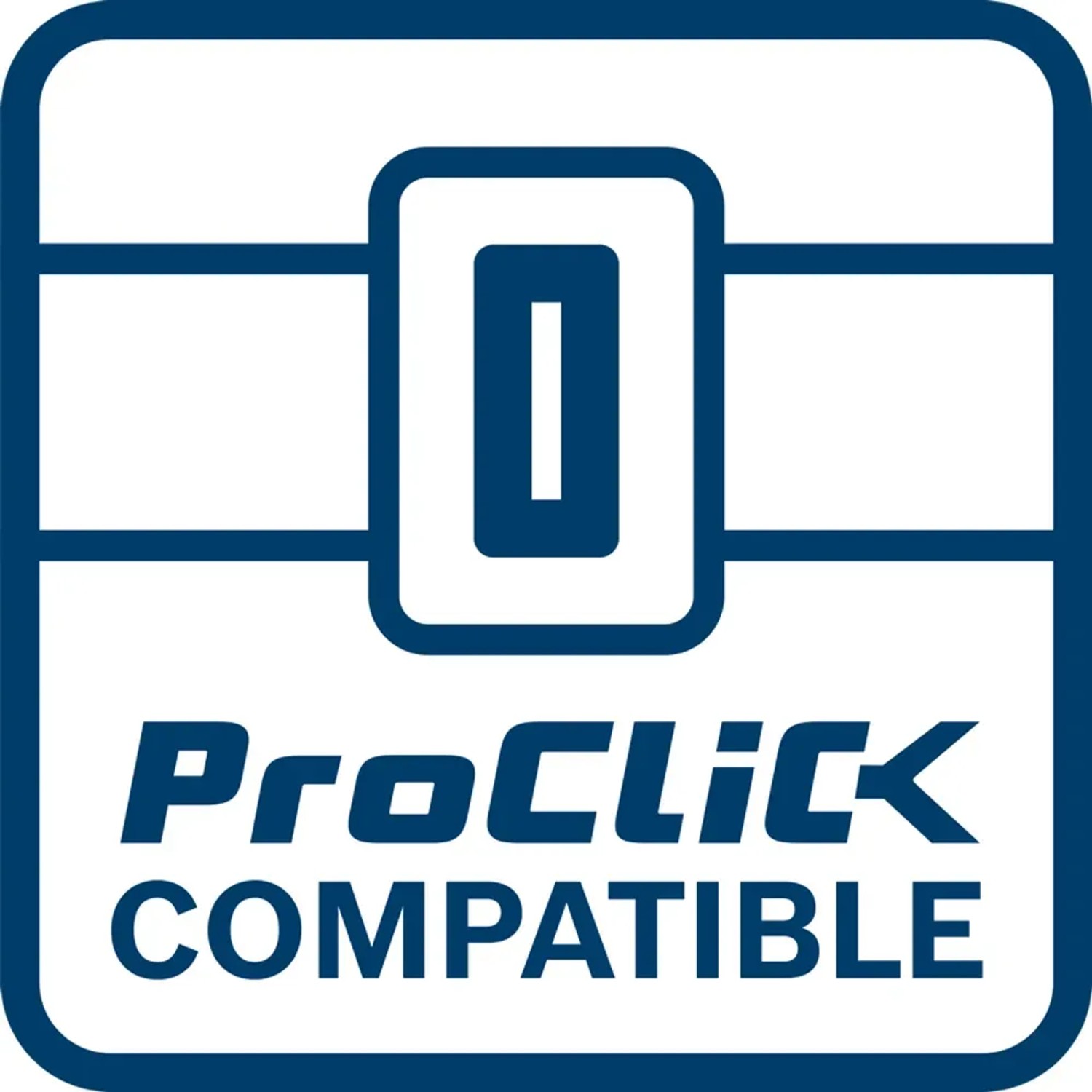 Symbol für ProClick-Kompatibilität der Bosch Werkzeugtasche GWT 20.
