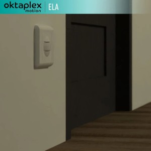 Oktaplex Ela Bewegungsmelder Unterputz an Wand montiert.