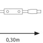 Paulmann LED-Power Strip Set 1,5m, Neutralweiß, Schemazeichnung mit Maßen.