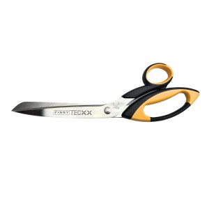 FINNY Tec X Aramid Schere, 30 cm, mit gelb-schwarzem Griff für Glasfaser-, Carbon- und Aramidgewebe.