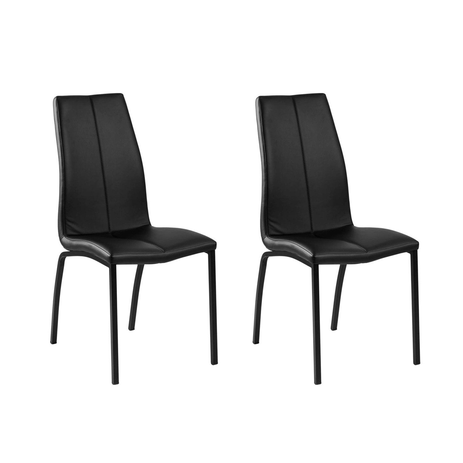 ebuy24 Amin Esszimmerstuhl mit PU Kunstleder in Schwarz und Metallgestell i günstig online kaufen