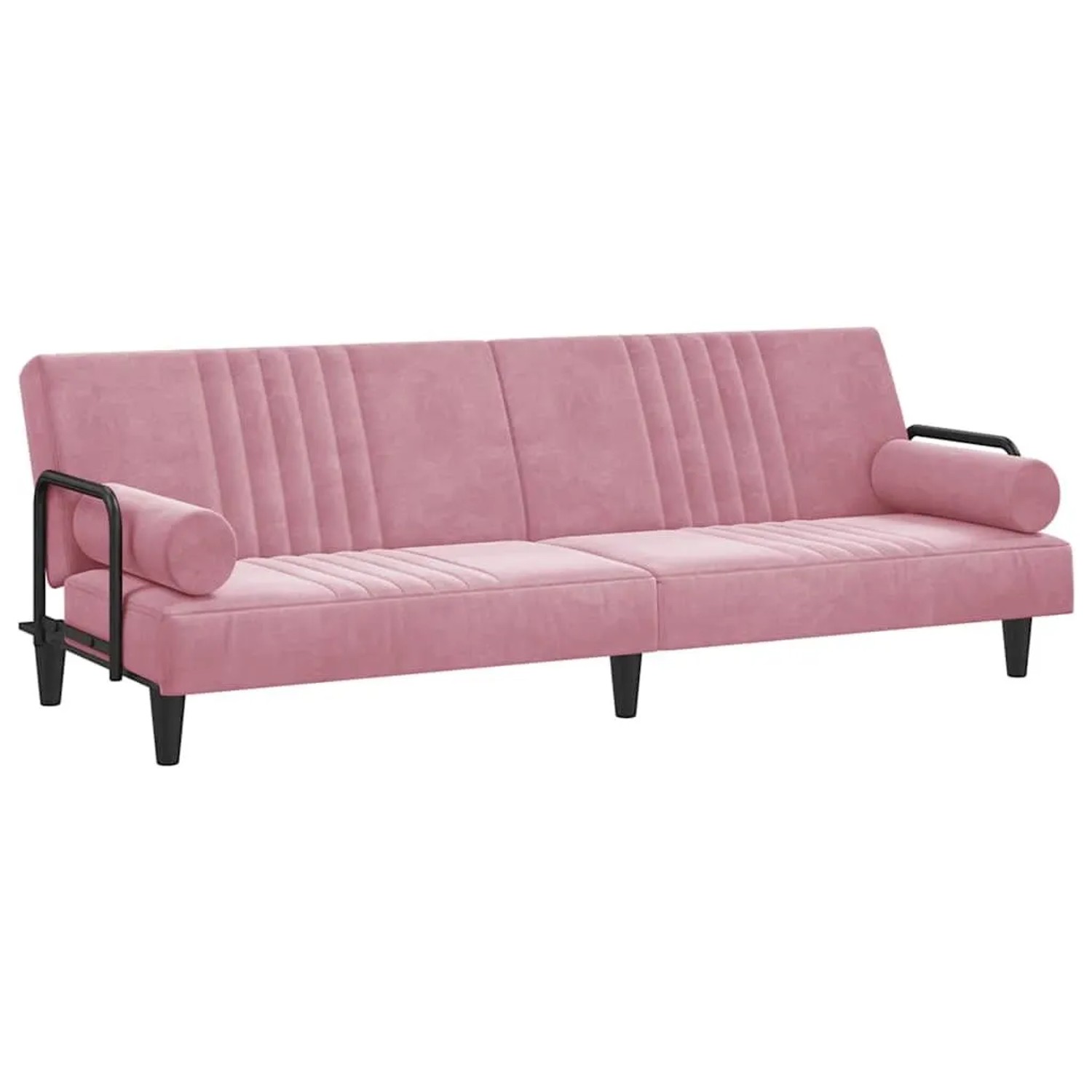 vidaXL Schlafsofa mit Armlehnen Rosa Samt 351897