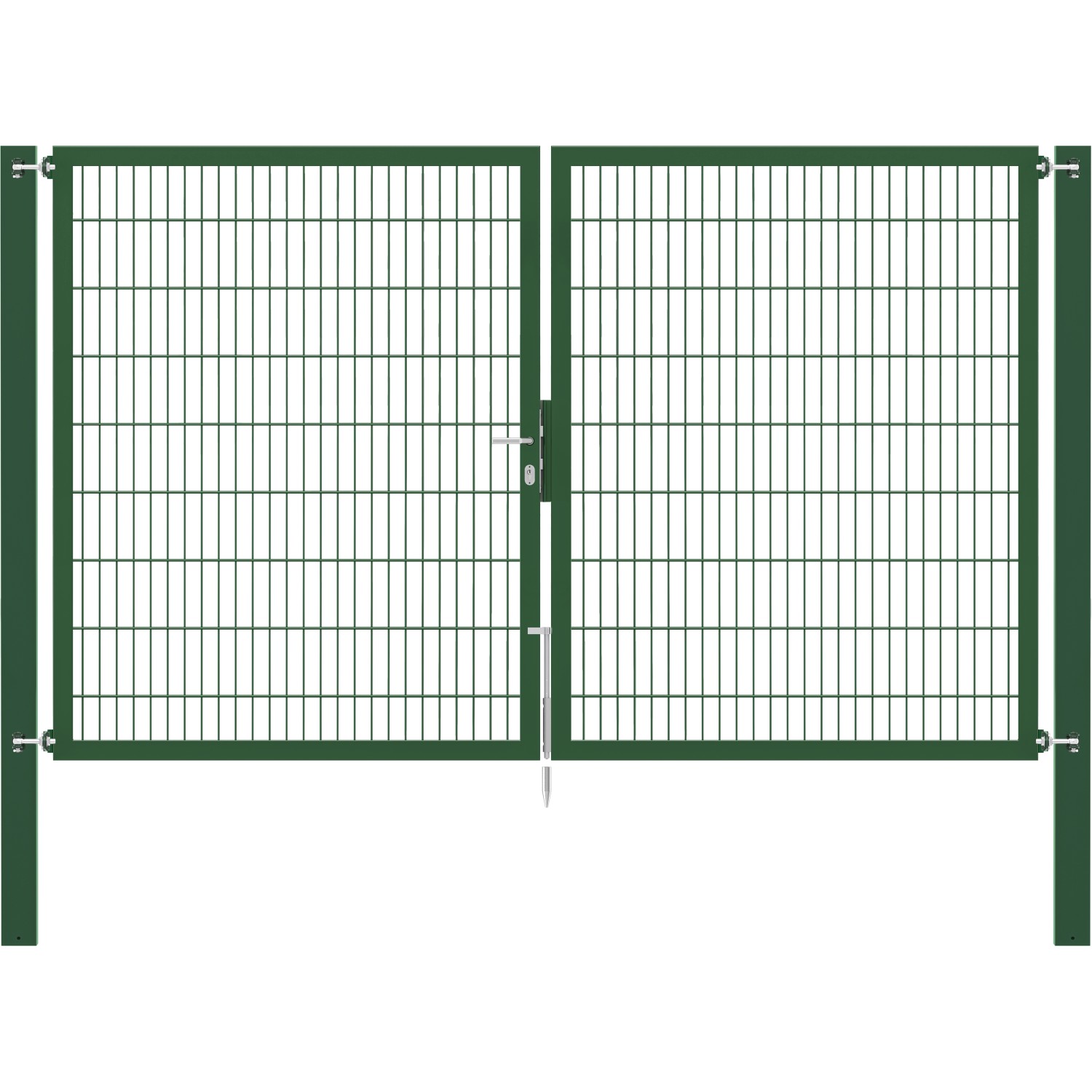 Doppeltor Flexo Plus 300 cm x 180 cm Pfosten 100 cm x 100 cm Grün