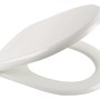 Weißer Calmwaters WC-Sitz D-Form mit Absenkautomatik für Keramag Renova Nr. 1.