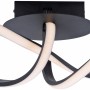 Moderne LED-Deckenleuchte Maria von Just Light, 61x24,5 cm, in Schwarz mit geschwungenem Design.