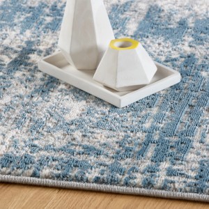 Moderner blauer Teppich (170x120) mit 3D-Effekt, Obsession My Salsa. Dekoratives Wohnaccessoire.