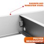 Detailaufnahme: Pulverbeschichteter Stahlrahmen des KARAT Schwerlastregals.