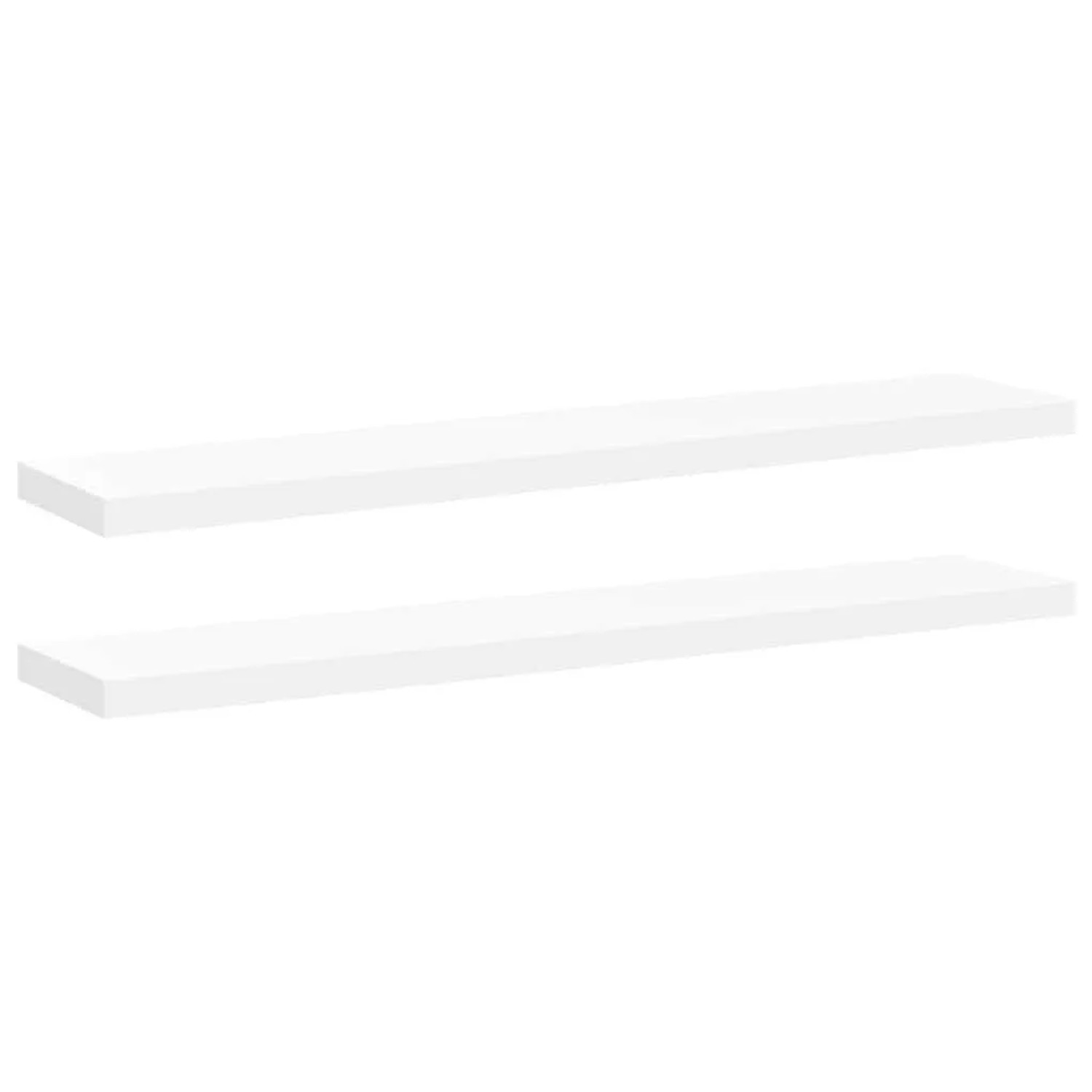 vidaXL Schweberegale 2 Stk Weiß 120x23,5x3,8 cm MDF 323821