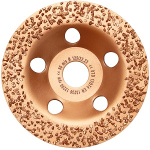 Medial Schleiftopf Hartmetall, Ø 125mm, grobe Körnung für Winkelschleifer.