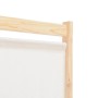 Detailansicht: Cremeweißer VidaXL Raumteiler (6-teilig) aus Stoff und Holz. Ideal als Wanddekoration.