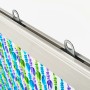 Detailaufnahme: Kobolo Perlenvorhang RAINBOW mit Aufhängung, bunte Deko für Tür oder Fenster.