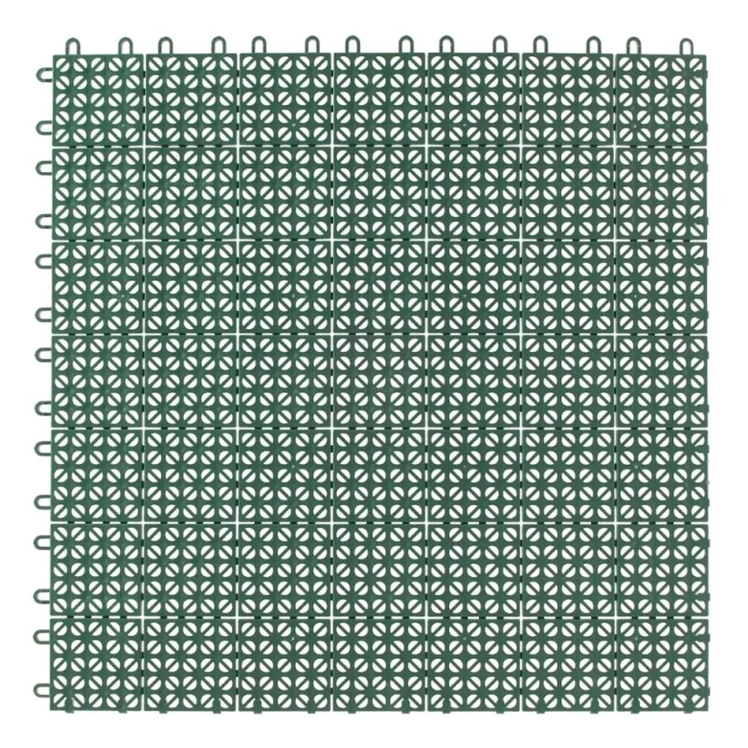 Anthrazitfarbene Ezooza Multiflex Holzfliesen (22 Stk.) für den Außenbereich, drainierend und rutschfest.