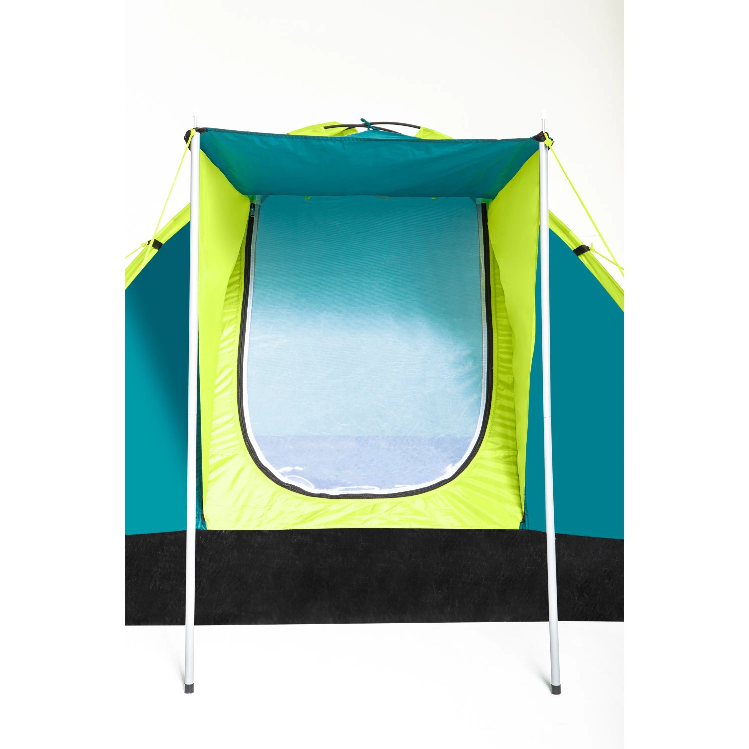 Bestway® Cool Ground 3 Personenzelt in Grün/Blau mit Vordach und Moskitonetz.