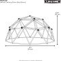 Abbildung des Lifetime Klettergerüst Geodome, 274x137cm, ideal für Spielplätze und Gärten.