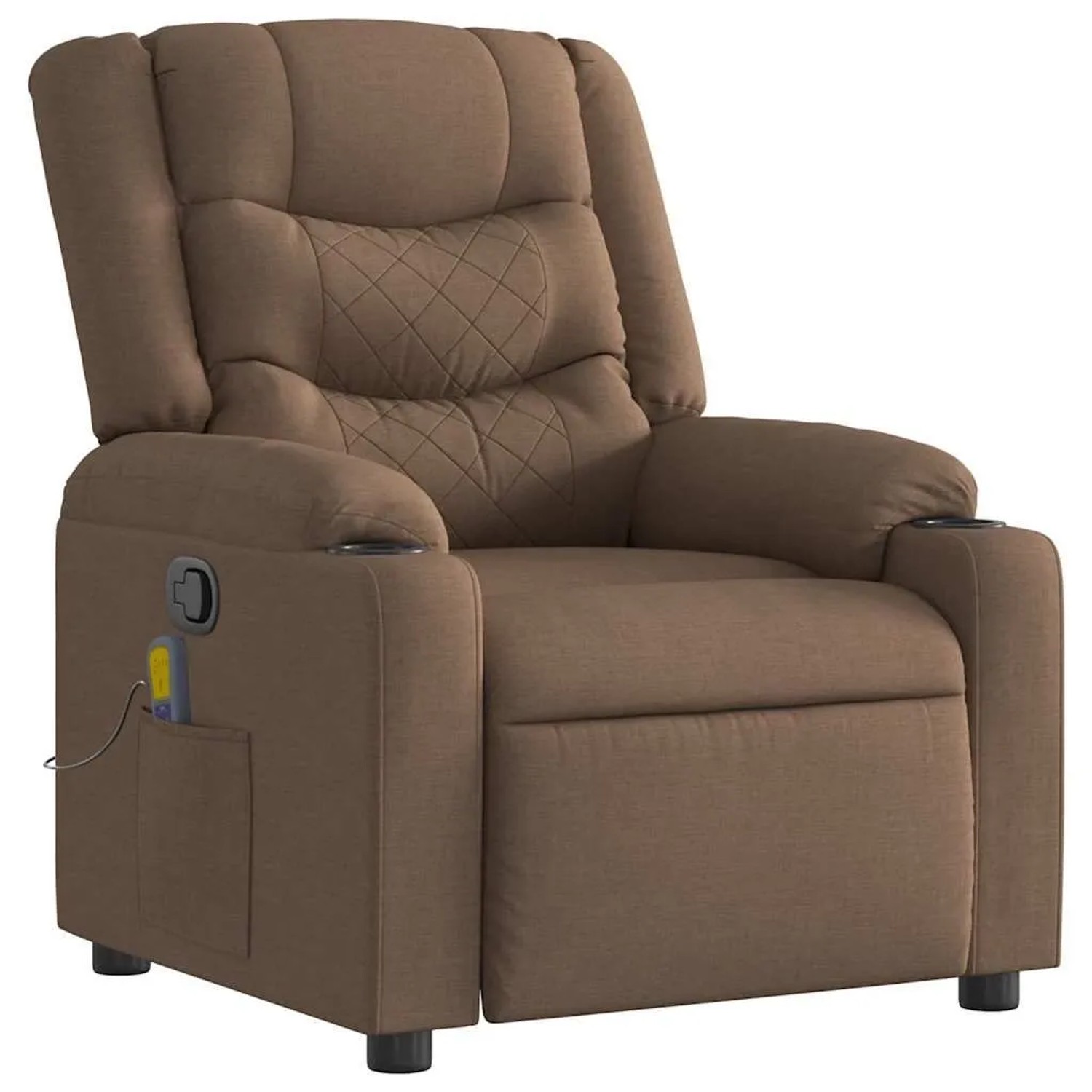vidaXL Massagesessel Braun Stoff 4019930