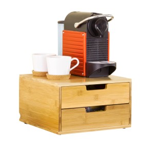 SoBuy Schubladenbox Aufbewahrungsbox Schreibtischorganizer 30x18x31cm Bambus FRG82-N