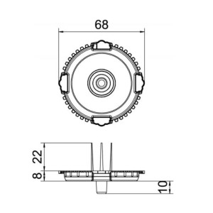 OBO Bettermann UP Signaldeckel Unterputzdosen 60mm 50 Stück