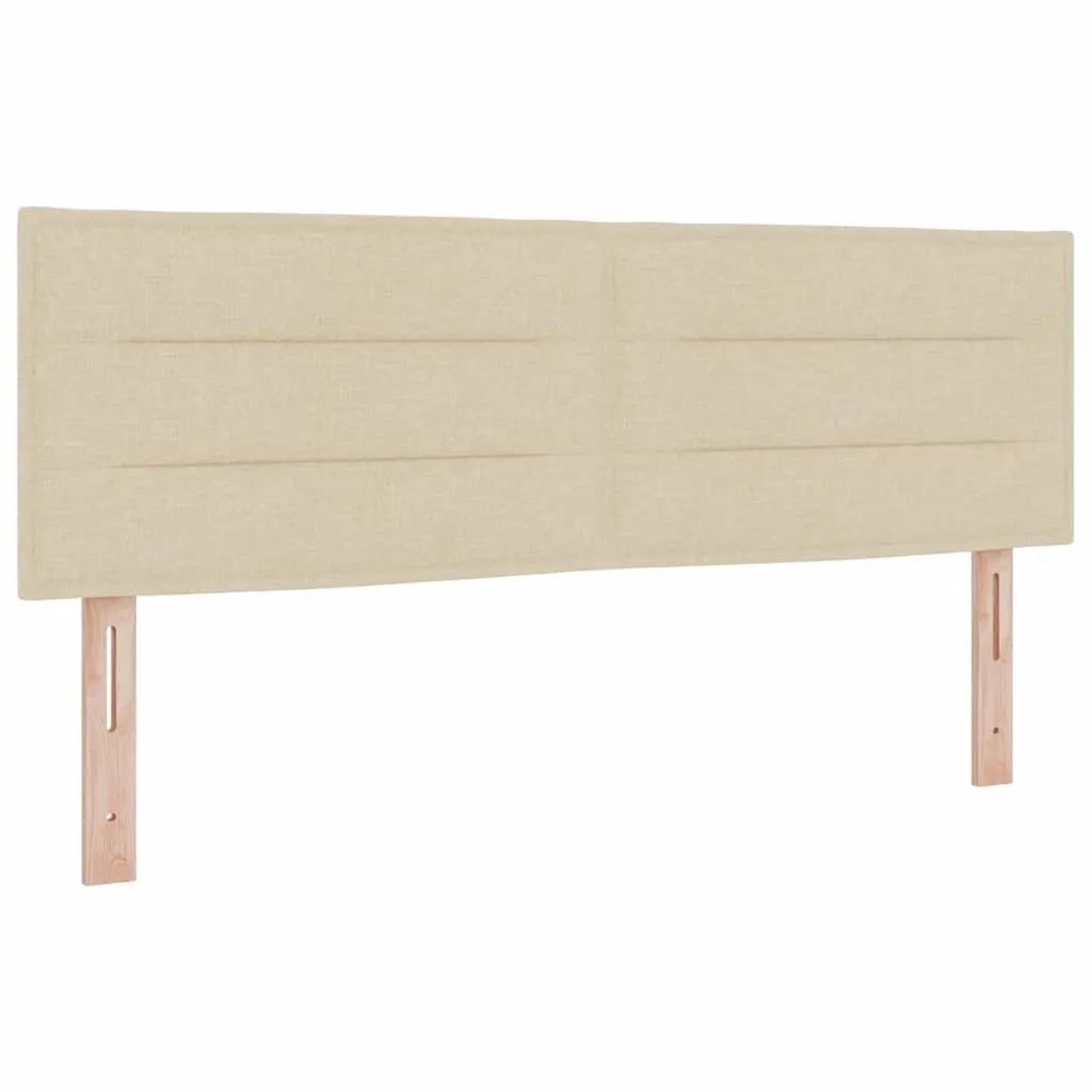 vidaXL Kopfteil mit Kopfteil Creme 160 cm Kunstleder 42007025