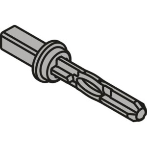 Blum Synchronisierungsadapter Tip-On Blumotion aus lichtgrauem Kunststoff, für Möbelbeschläge.